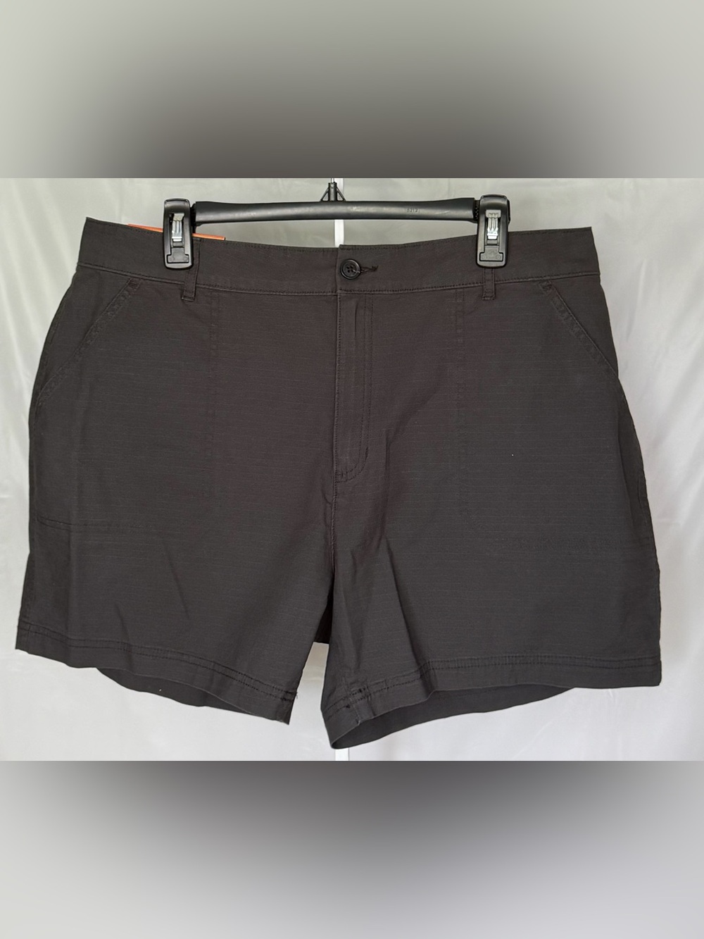 Eddie Bauer Black Ripstop Utility Shorts Size 16 NWT